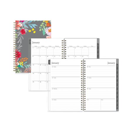 BLUE SKY Sophie Frosted Weekly/Monthly Planner, Sophie Floral Artwork, 8x5, 12-Month (Jan to Dec): 2023 140088